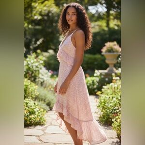 Cotton Candy Pink High Low Dress
